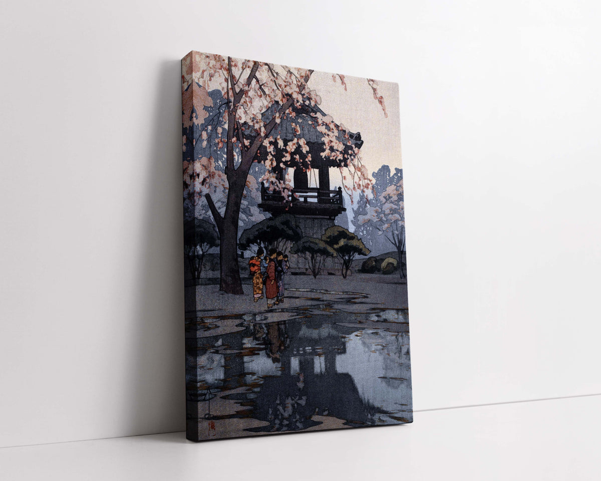 In a Temple Yard by Hiroshi Yoshida