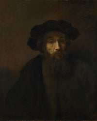 A Bearded Man in a Cap  by Rembrandt Harmenszoon van Rijn