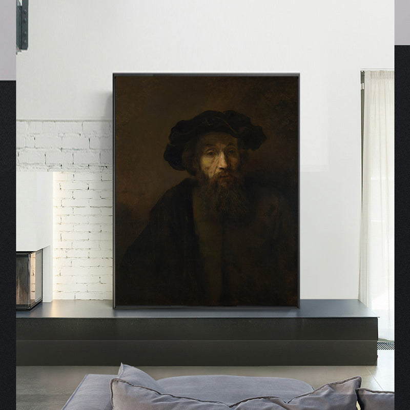 A Bearded Man in a Cap  by Rembrandt Harmenszoon van Rijn