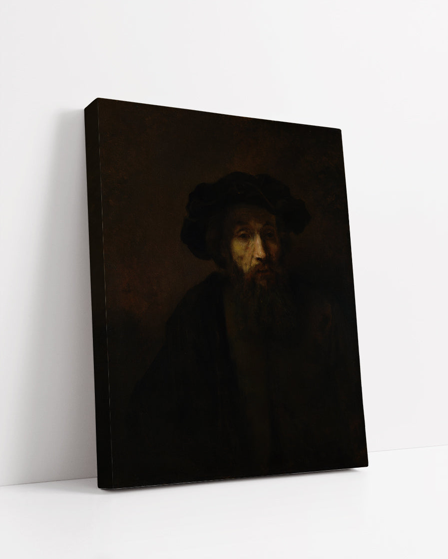A Bearded Man in a Cap  by Rembrandt Harmenszoon van Rijn