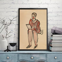 A Lady Drawing by San Yu