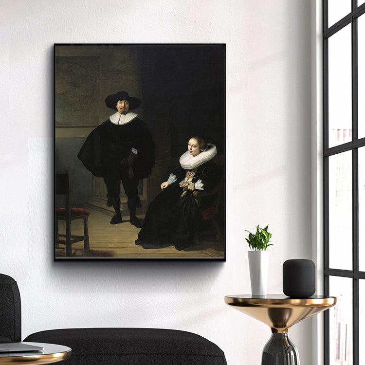 A Lady and Gentleman in Black by Rembrandt Harmenszoon van Rijn