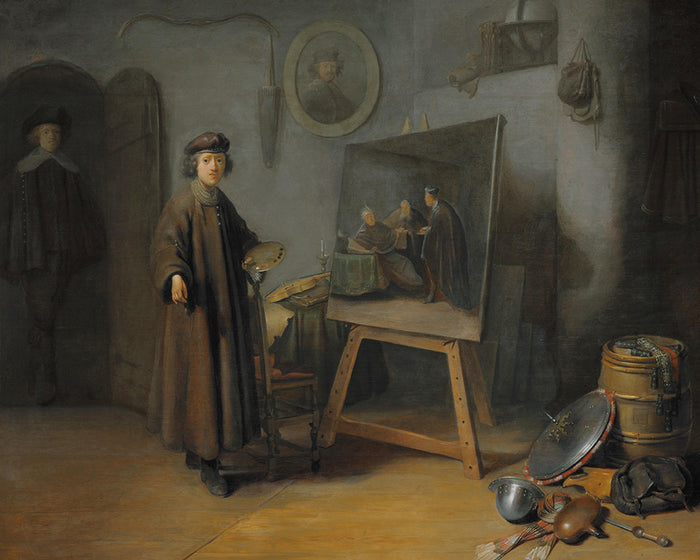 A Painter in His Studio by Rembrandt Harmenszoon van Rijn