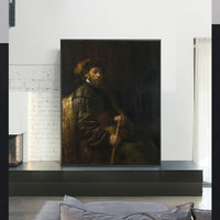 A Seated Man with a Stick by Rembrandt Harmenszoon van Rijn