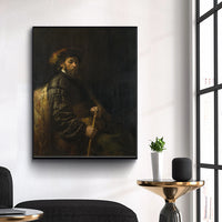 A Seated Man with a Stick by Rembrandt Harmenszoon van Rijn