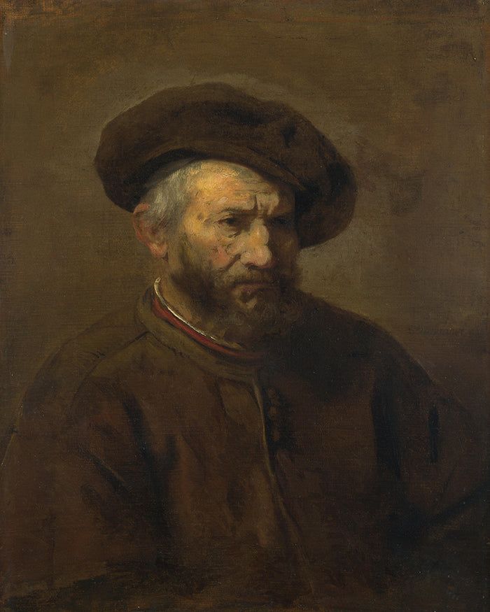 A Study of an Elderly Man in a Cap by Rembrandt Harmenszoon van Rijn