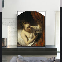 A Woman In Bed by Rembrandt Harmenszoon van Rijn