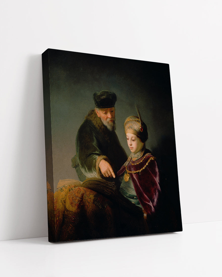 A Young Scholar And His Tutor by Rembrandt Harmenszoon van Rijn