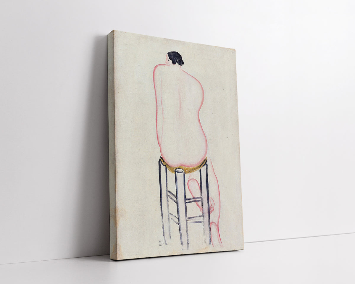 Académie de dos, sur tabouret by San Yu