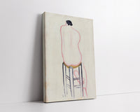 Académie de dos, sur tabouret by San Yu