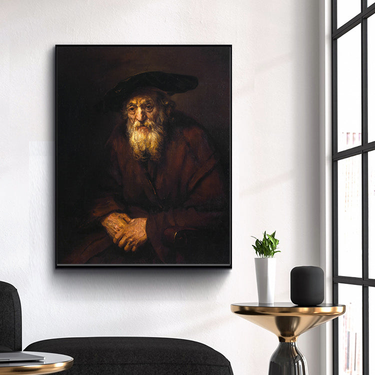 An old man with a Long white Beard by Rembrandt Harmenszoon van Rijn