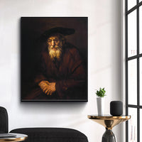 An old man with a Long white Beard by Rembrandt Harmenszoon van Rijn