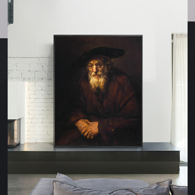 An old man with a Long white Beard by Rembrandt Harmenszoon van Rijn
