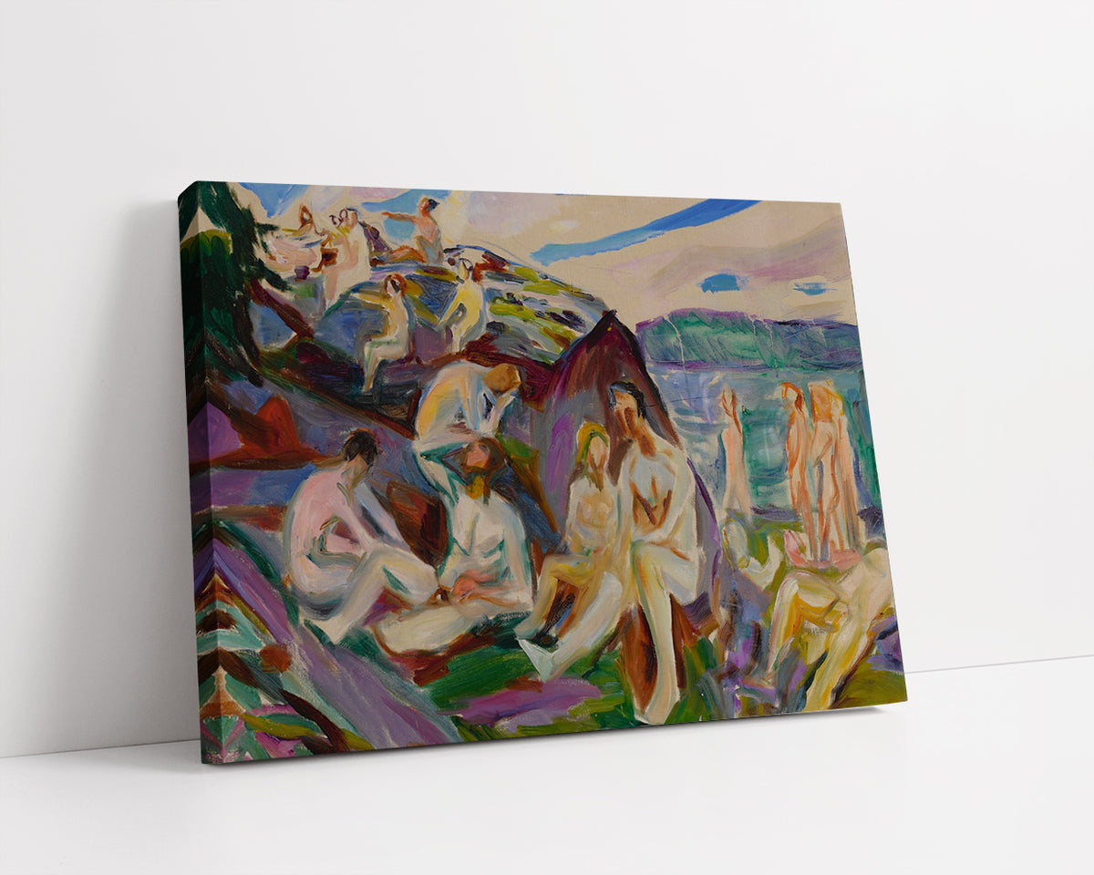 Bathers on Rocks by Edvard Munch