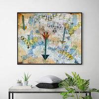 Birds Swooping Down and Arrows  by Paul Klee