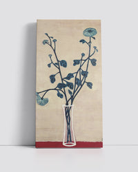 Blue Chrysanthemums in a Glass Vase by San Yu