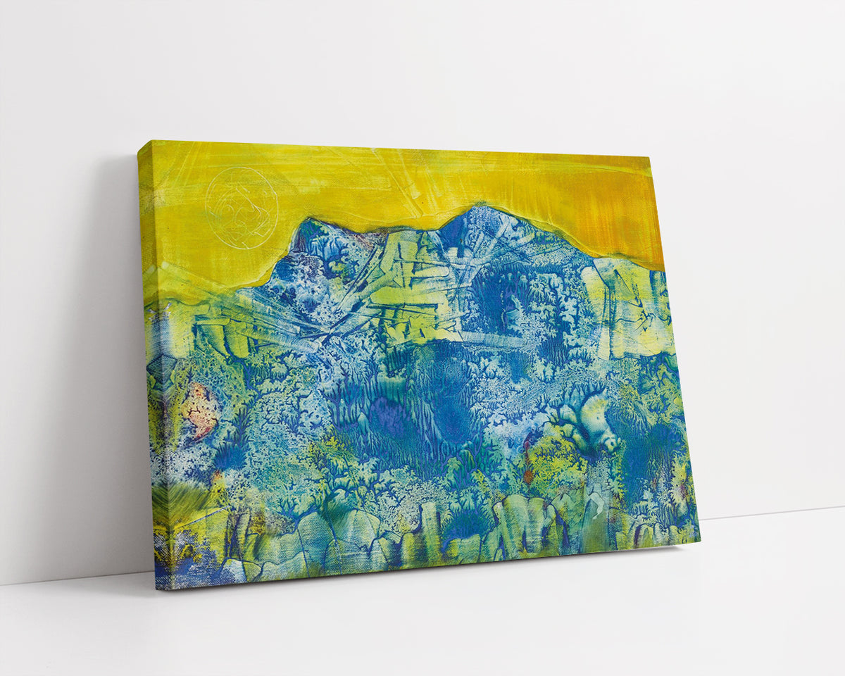 Blue Mountain and Yellow Sky  by Max Ernst