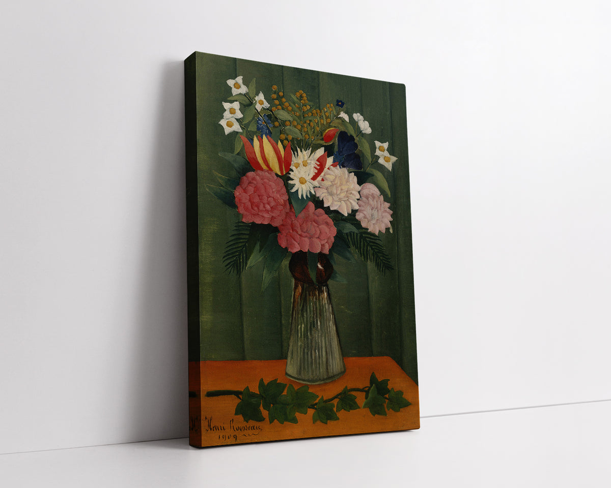 Bouquet of Flowers with an Ivy Branch by Henri Rousseau