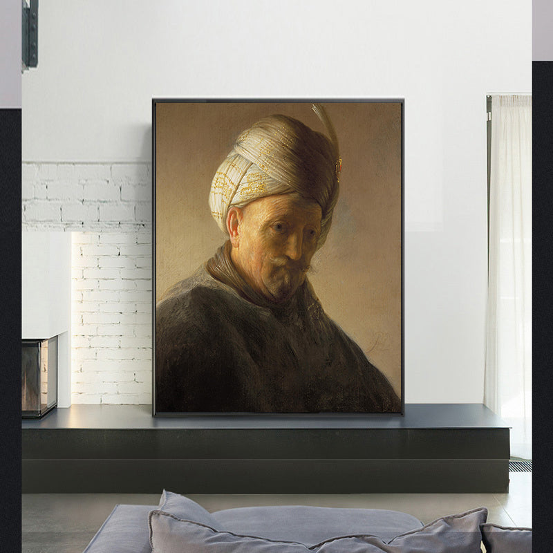 Bust of An Old Man with Turban by Rembrandt Harmenszoon van Rijn
