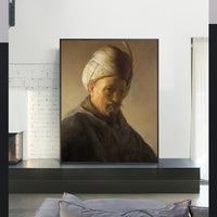 Bust of An Old Man with Turban by Rembrandt Harmenszoon van Rijn