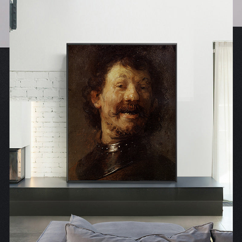 Bust of a Laughing Man in Gorget by Rembrandt Harmenszoon van Rijn