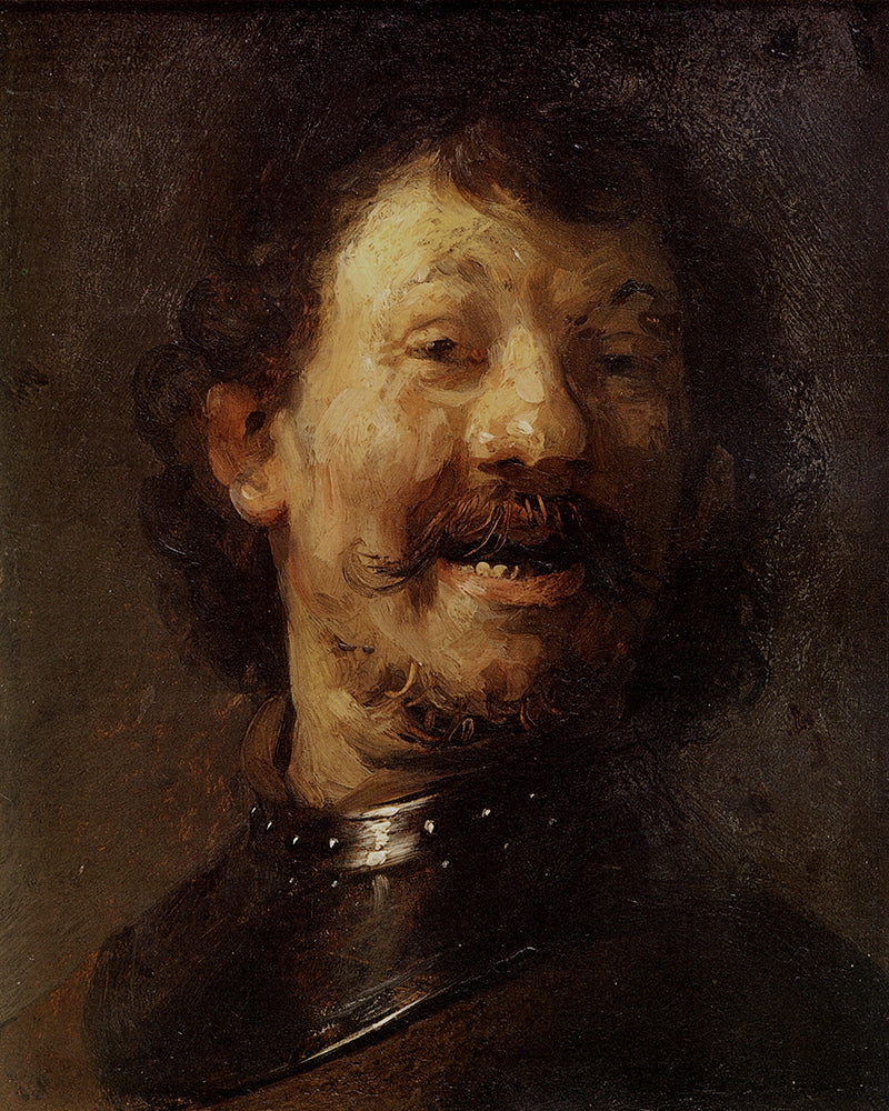 Bust of a Laughing Man in Gorget by Rembrandt Harmenszoon van Rijn