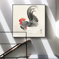 Chicken and cock by Ohara Koson