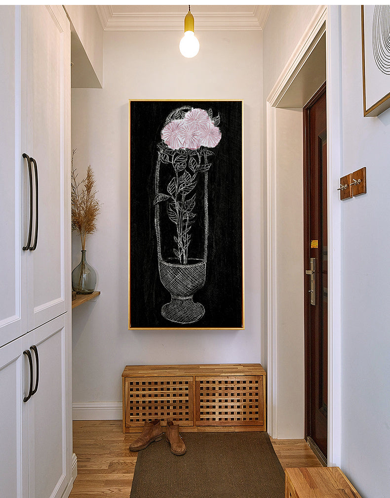 Chrysanthèmes roses dans une corbeille  by San Yu
