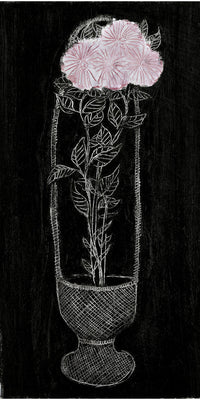 Chrysanthèmes roses dans une corbeille  by San Yu