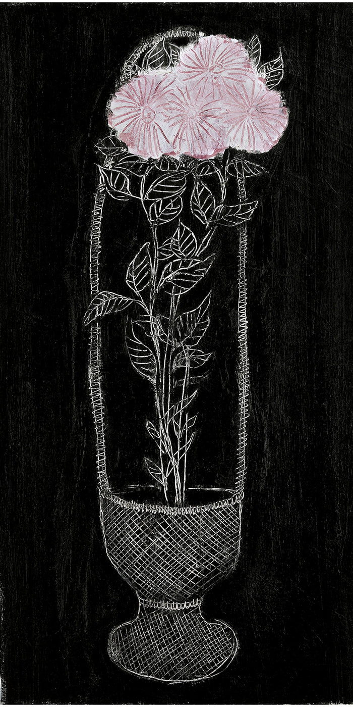Chrysanthèmes roses dans une corbeille  by San Yu