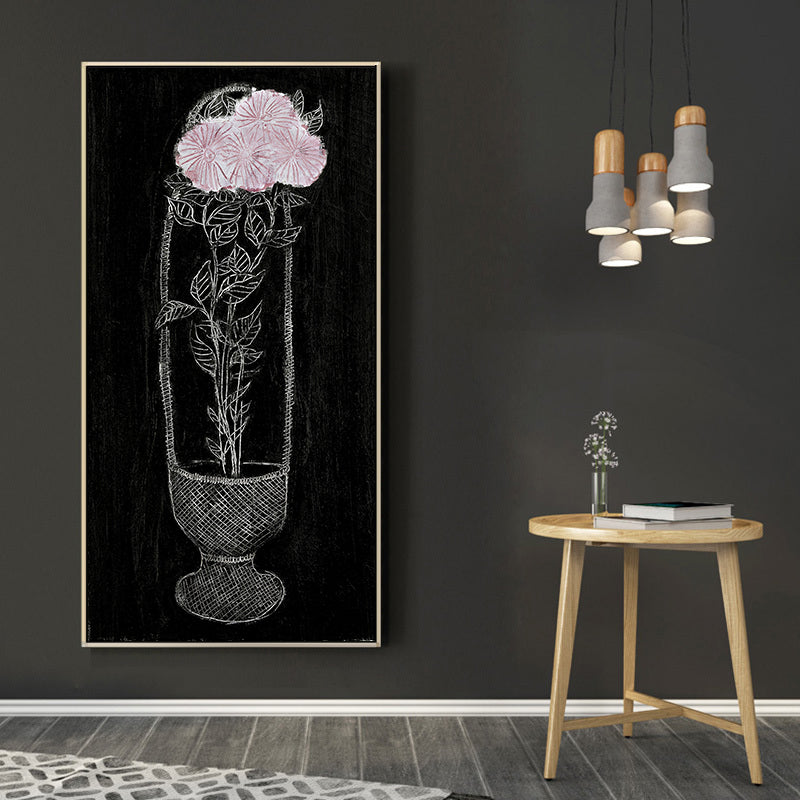 Chrysanthèmes roses dans une corbeille  by San Yu
