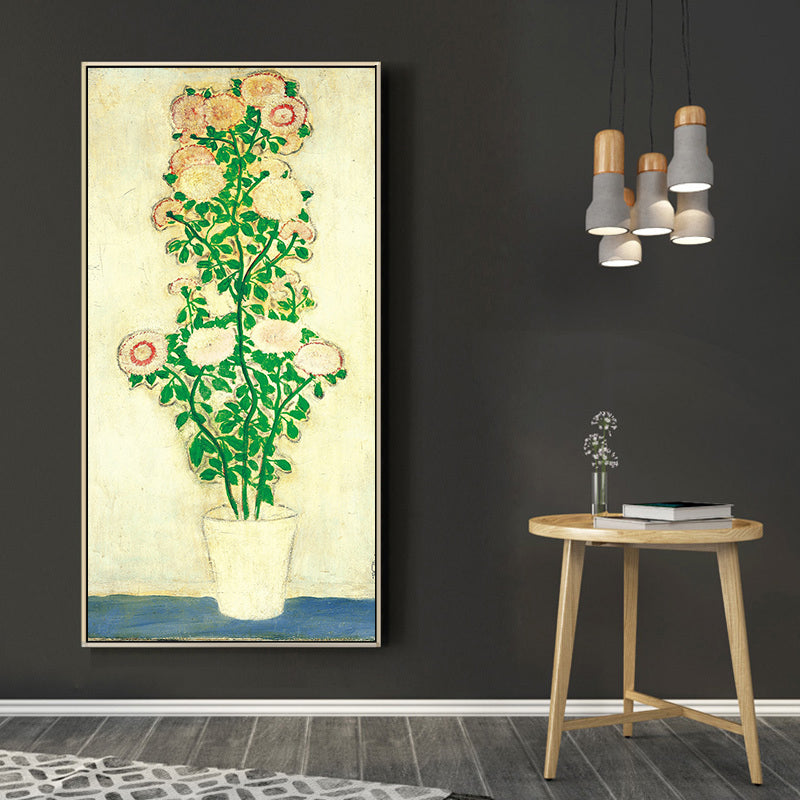Chrysanthemums with Green Leaves by San Yu
