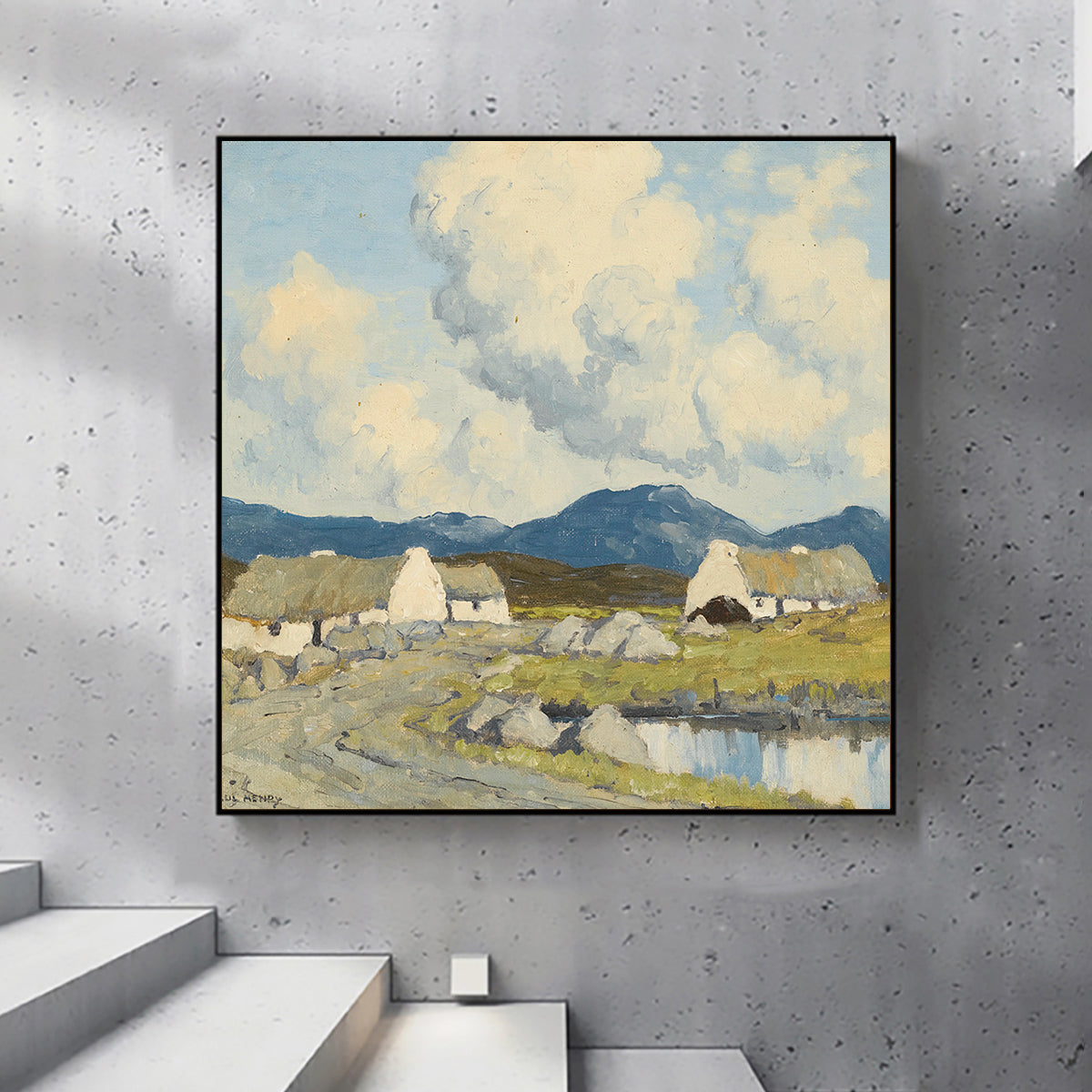 Cottages by Water by Paul Henry