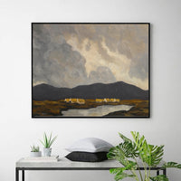 Cottages by a Lake by Paul Henry