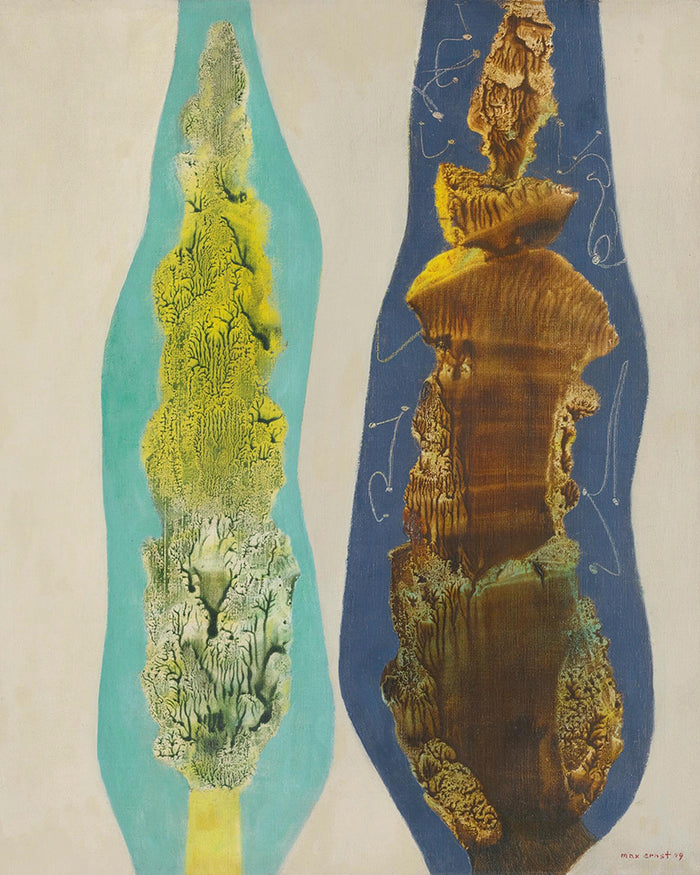 Deux Cyprès Réciproques by Max Ernst