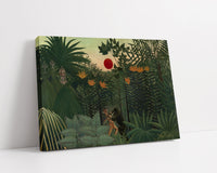 Exotic Landscape, Fight between Gorilla and Indian by Henri Rousseau
