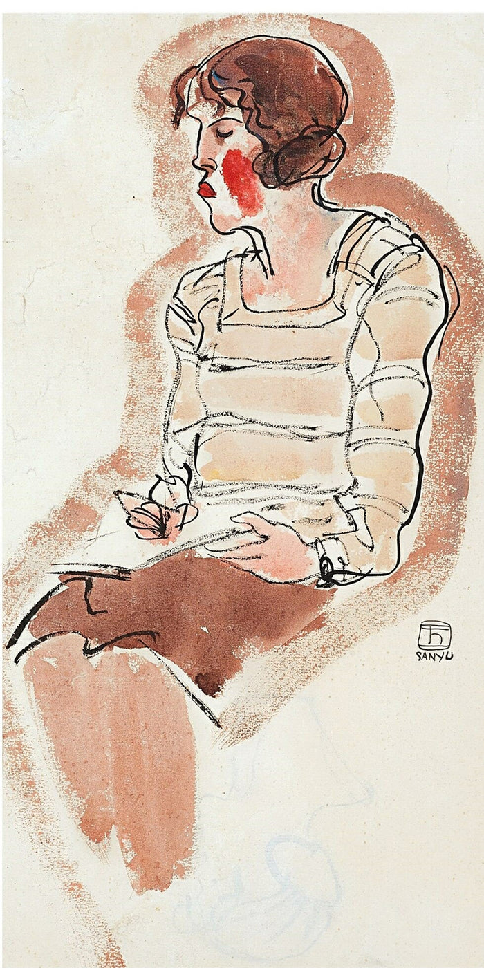 FEMME À LA BLOUSE RAYÉE by San Yu