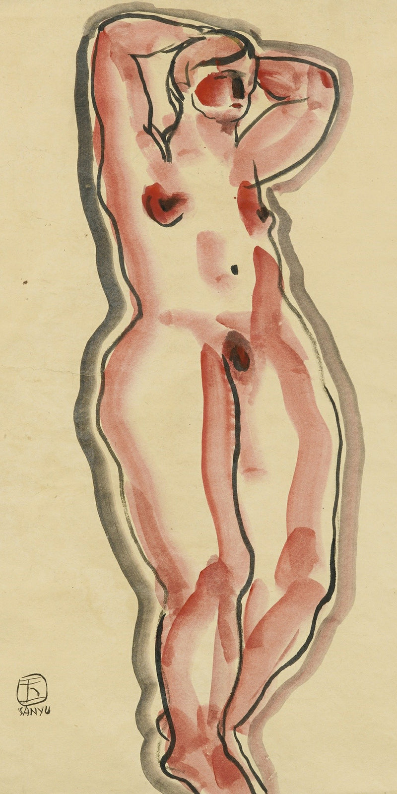 FEMME AUX BRAS LEVÉS by San Yu