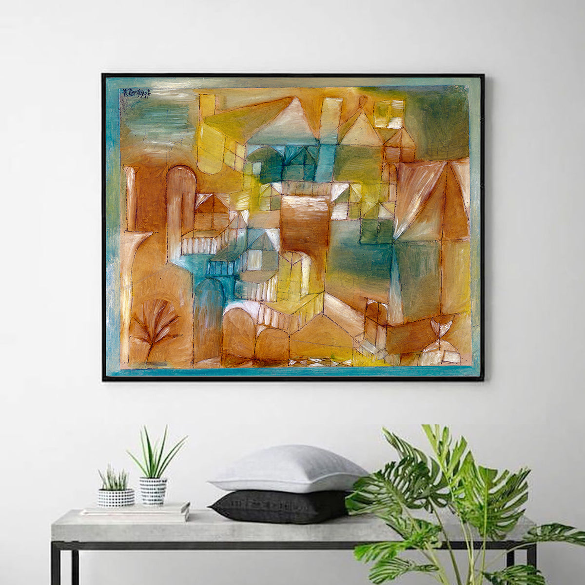 Fasçsade brown-green  by Paul Klee