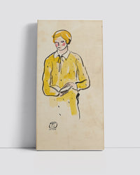 Femme à la robe jaune à pois by San Yu