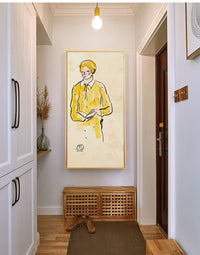 Femme à la robe jaune à pois by San Yu