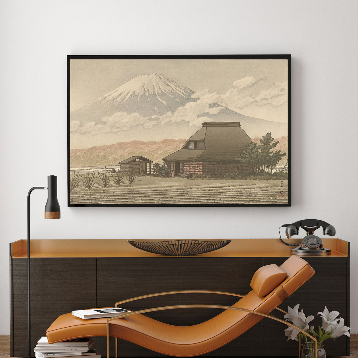 Fuji_vanaf_het_dorp_Narusawa_Narusawa_no_Fuji_ by Kawase Hasui
