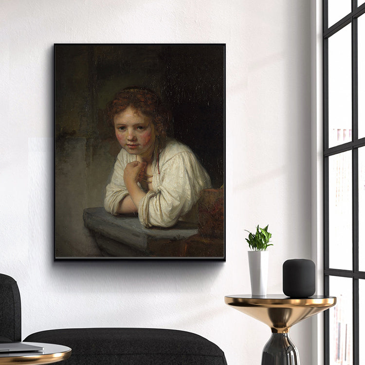 Girl At A Window by Rembrandt Harmenszoon van Rijn