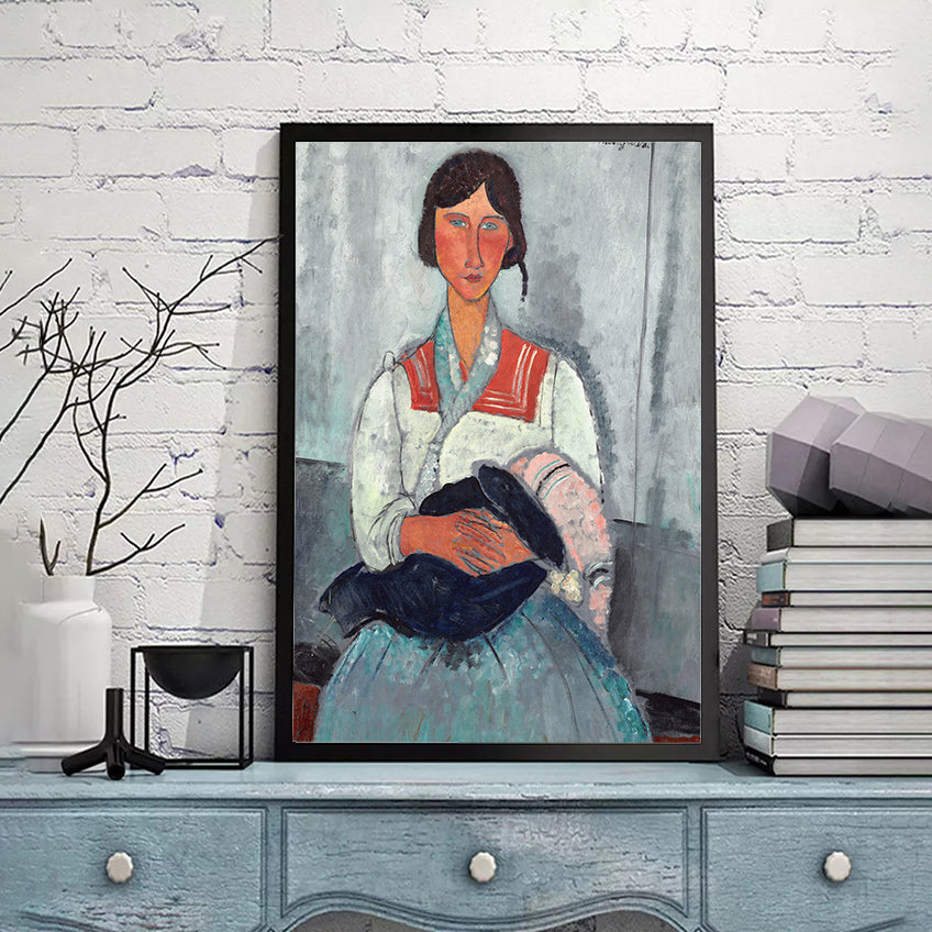 Gypsy Woman with Baby  by Amedeo Modigliani