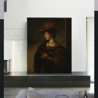 Half-length figure of Saskia in rich apparel by Rembrandt Harmenszoon van Rijn