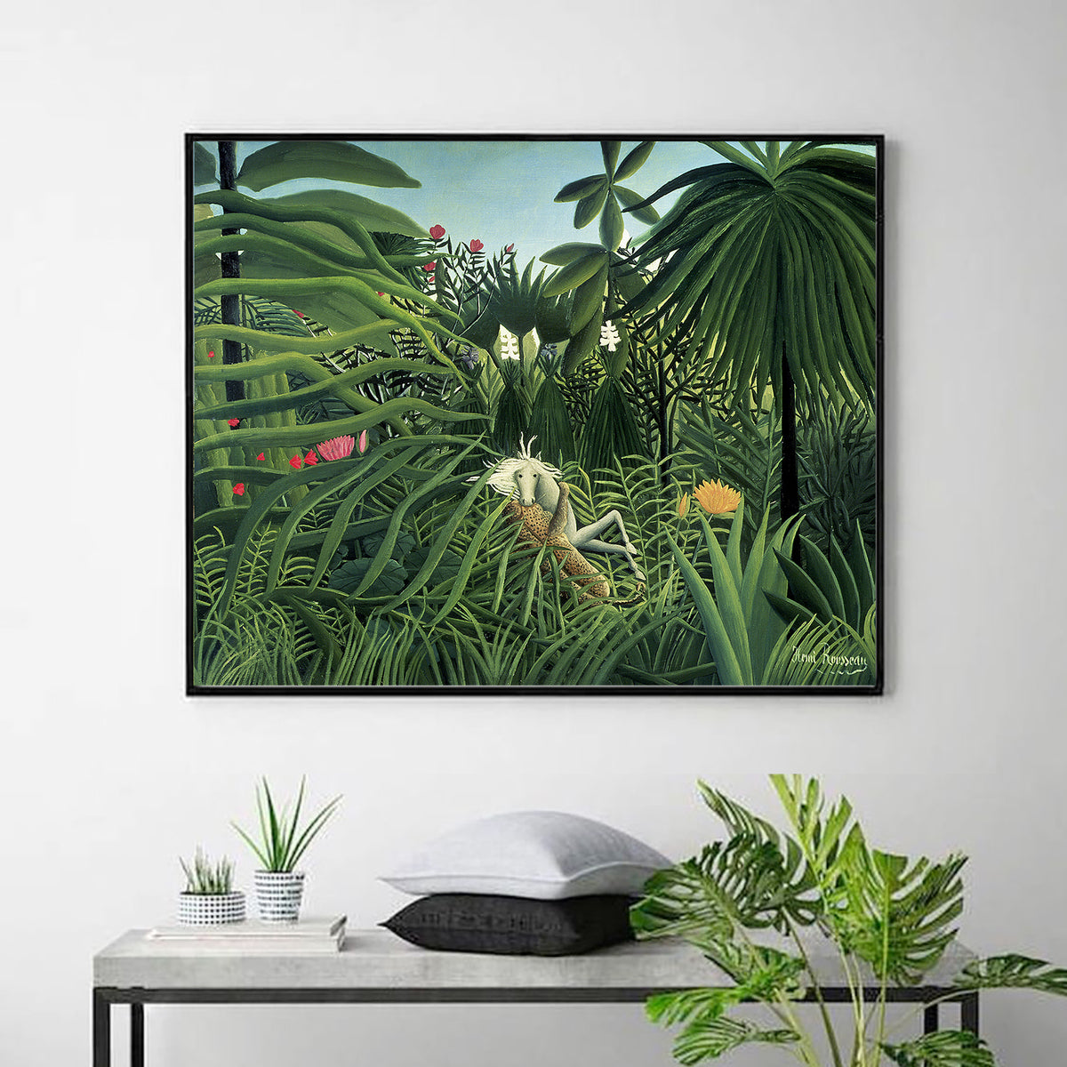 Jaguar Attacking a Horse by Henri Rousseau