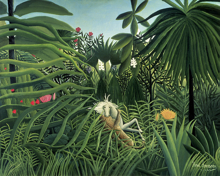 Jaguar Attacking a Horse by Henri Rousseau