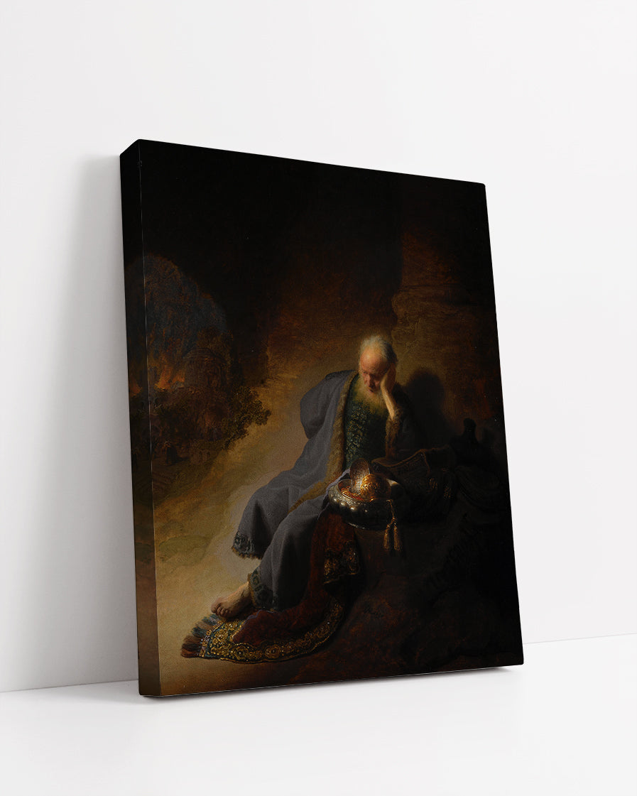 Jeremiah Lamenting the Destruction of Jerusalem by Rembrandt Harmenszoon van Rijn