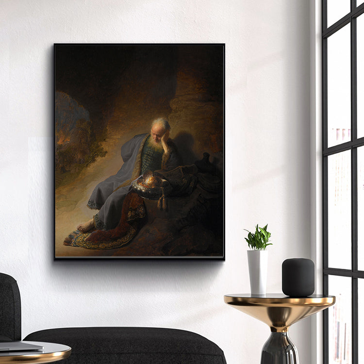 Jeremiah Lamenting the Destruction of Jerusalem by Rembrandt Harmenszoon van Rijn