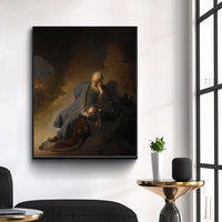 Jeremiah Lamenting the Destruction of Jerusalem by Rembrandt Harmenszoon van Rijn